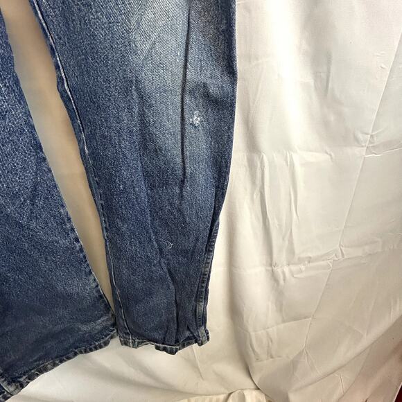 Distressed Jeans Rustler 42x32 men's pants blue denim Made in Mexico - Picture 10 of 16